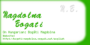 magdolna bogati business card